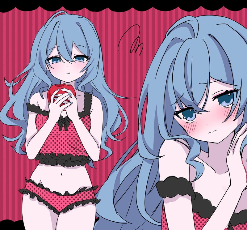 原创蓝发少女