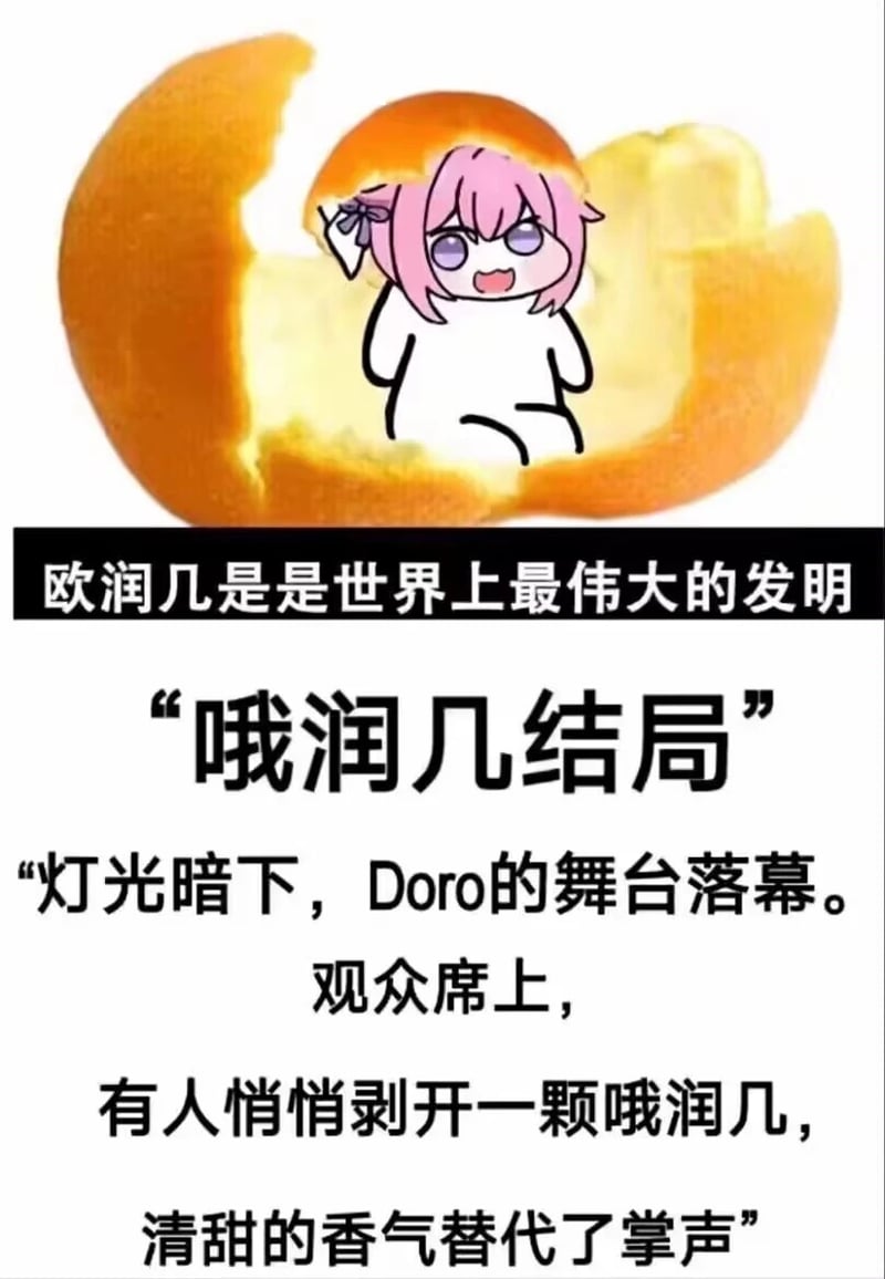 Doro的哦润几结局：橘子里的呆萌表情包