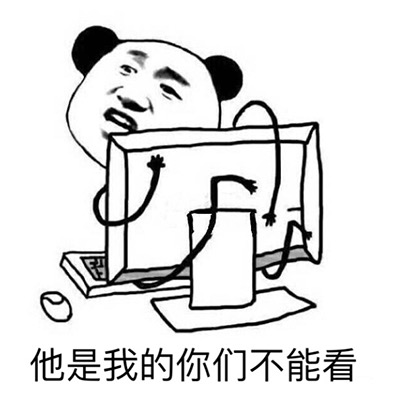熊猫头守护电脑：他是我的你们不能看