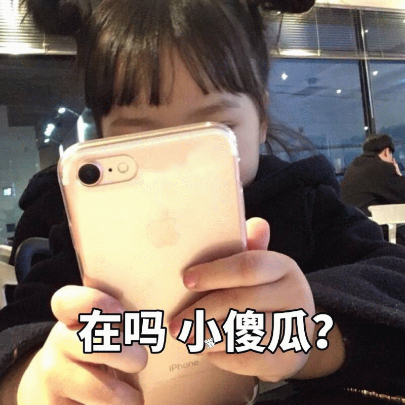 权律二拿着手机问'在吗 小傻瓜?'表情包