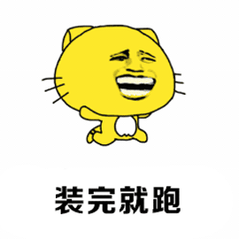装完就跑 黄色猫咪表情包