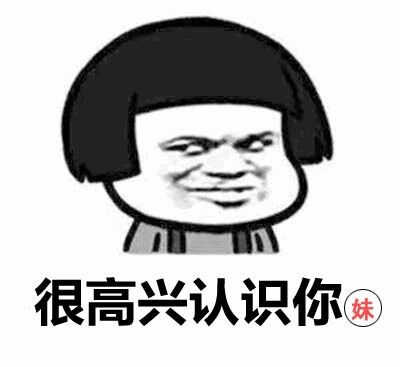 很高兴认识你 妹 表情包