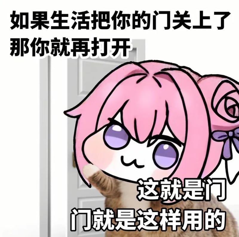 生活关门了就再打开的Doro梗图