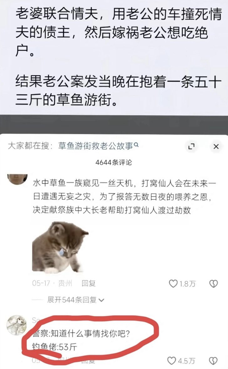 53斤草鱼救老公