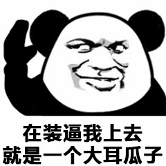 熊猫头警告：装逼就给大耳瓜子