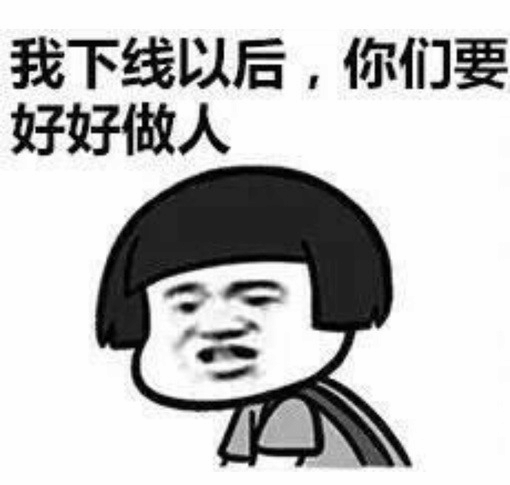 我下线以后你们要好好做人 表情包
