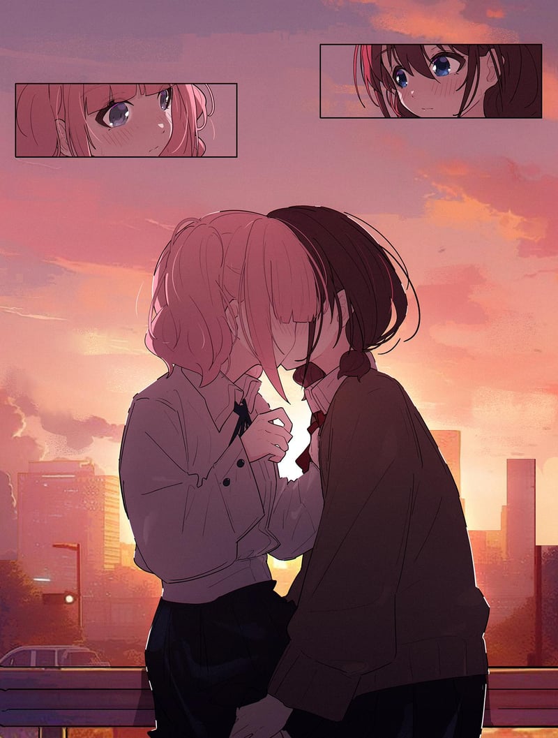 粉发女生
