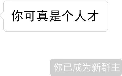被夸人才后成为新群主的聊天截图