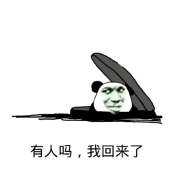 熊猫头探头打招呼表情包