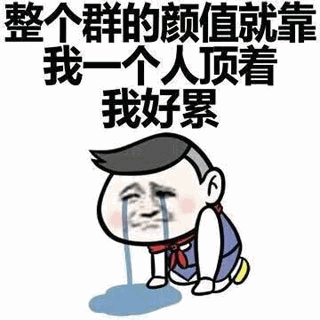 整个群的颜值就靠我一个人顶着 我好累