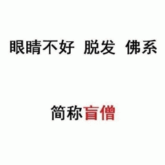 眼睛不好脱发佛系简称盲僧