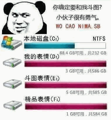 斗图必备！表情包磁盘空间大公开