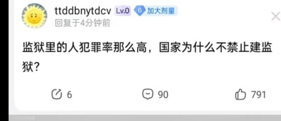 社交媒体评论截图，显示用户ttddbnytdcv（Lv.0，带有蓝色