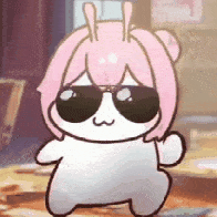 Doro（桃乐丝二创）呆萌挥手动态表情包