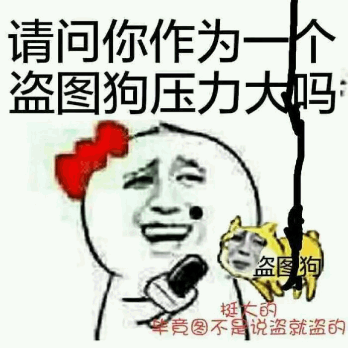 盗图狗压力大吗？毕竟图不是说盗就盗的