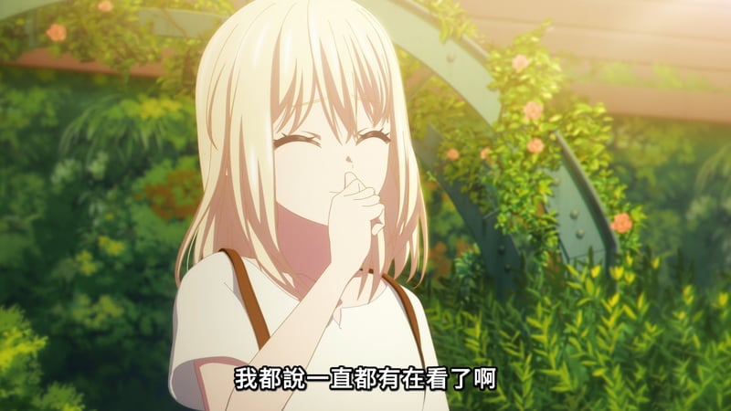 MyGO! 金发少女害羞捂嘴场景