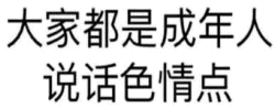 大家都是成年人 说话色情点