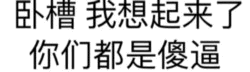 卧槽我想起来了你们都是傻逼