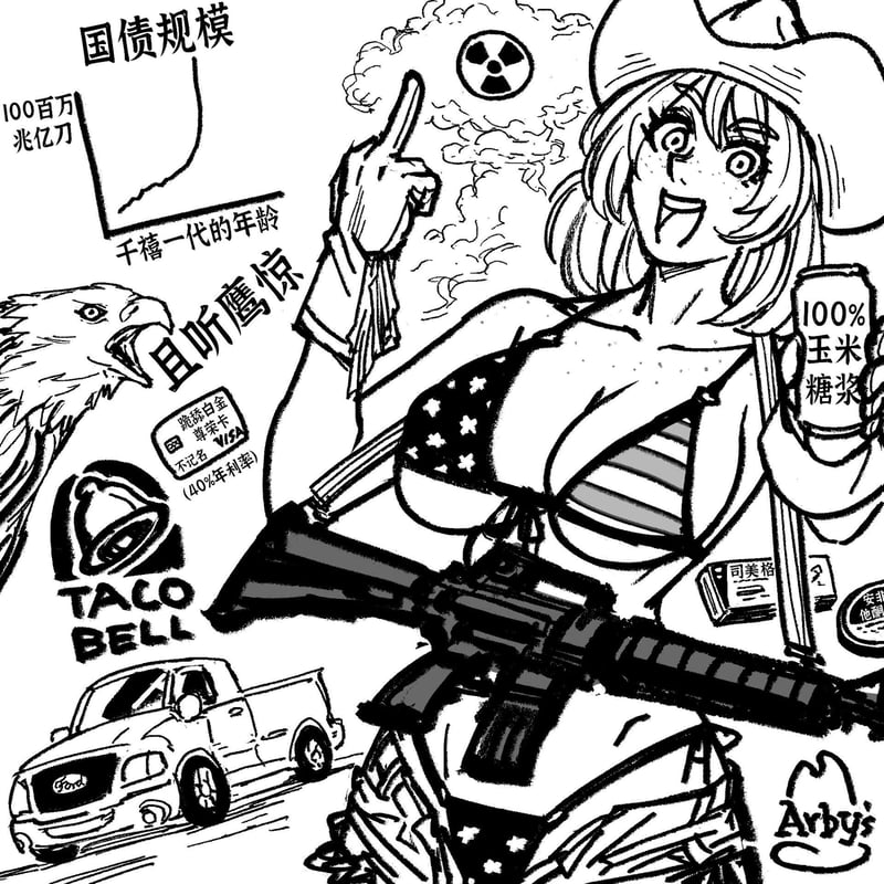 原创讽刺插画
