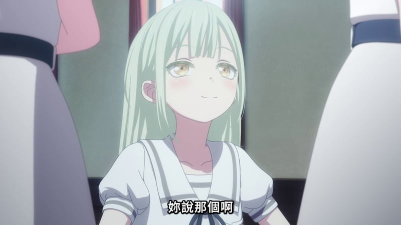 MyGO! 动画截图 - 绿发少女对话场景