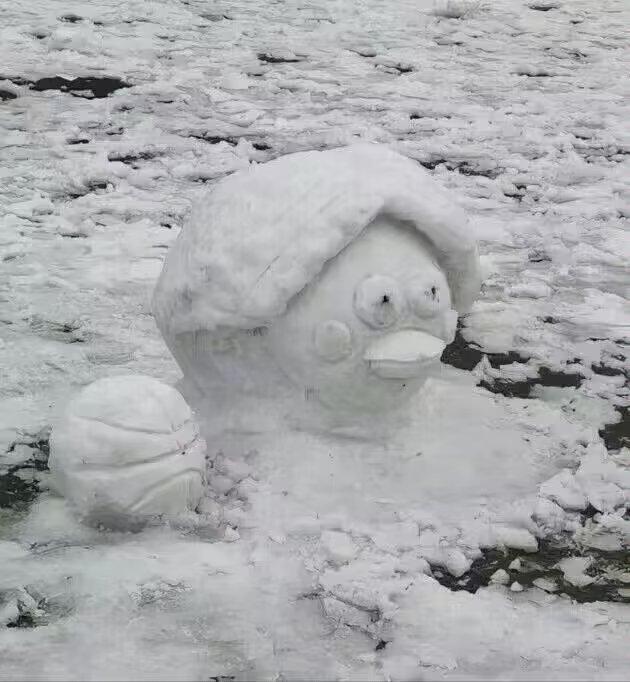 原创民间雪雕作品