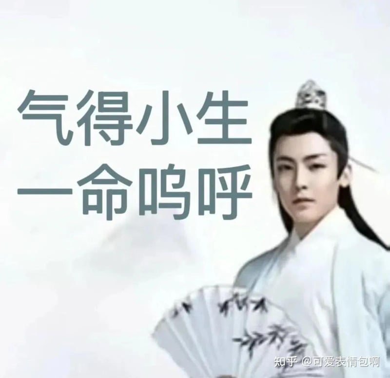 气得小生一命呜呼 - 古风小生梗图