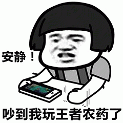 安静！吵到我玩王者荣耀了