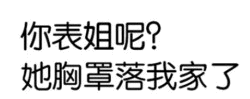 你表姐的胸罩落我家了