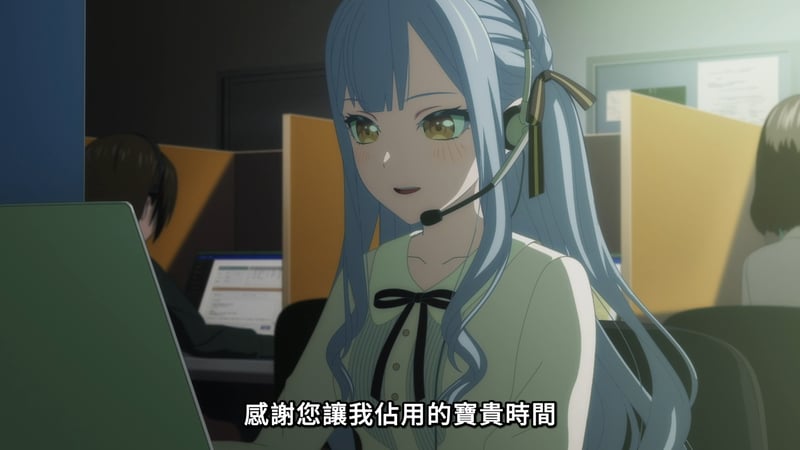 MyGO! 蓝发耳机少女办公场景