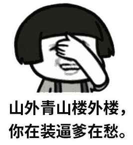 山外青山楼外楼，你在装逼爹在愁