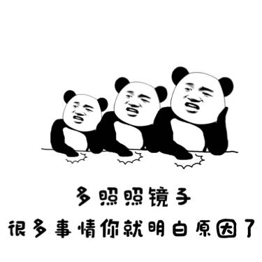 熊猫头劝你多照镜子
