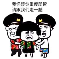 怀疑你重度弱智跟我们走一趟梗图