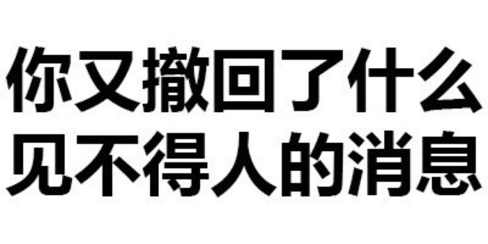 你又撤回了什么见不得人的消息