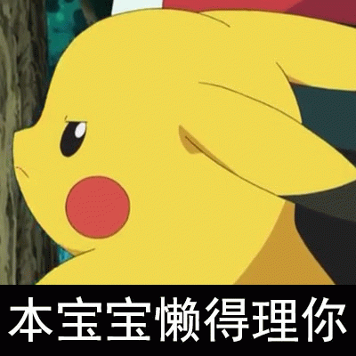皮卡丘 '本宝宝懒得理你' 表情包