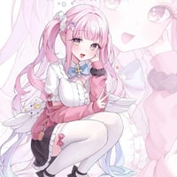 原创紫发双马尾少女