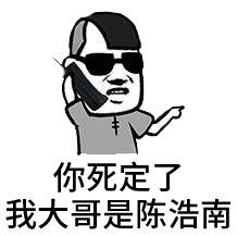 打电话威胁说大哥是陈浩南的卡通梗图