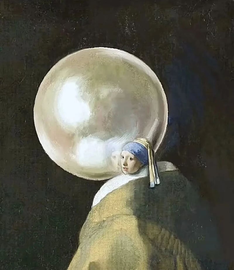 戴珍珠耳环的少女