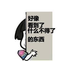 好像看到了什么不得了的东西