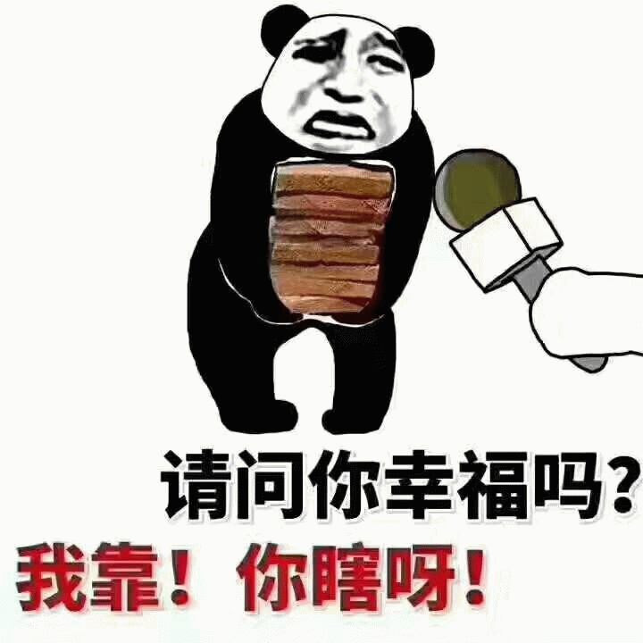 熊猫拿砖被问幸福吗 暴躁反问表情包