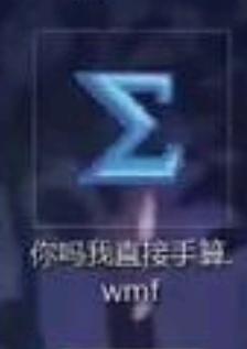 这是一张吐槽类竖屏梗图，上方是蓝色的数学求和符号Σ，下方配有文字“你吗我直接手算”，底部还有小写的“wmf”水印，整体表达了面对求和计算时，不想借助工具或复杂方法，直接选择手算的暴躁又无奈的情绪，没有双关或谐音梗内容。