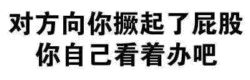 对方撅起屁股让你自己看着办