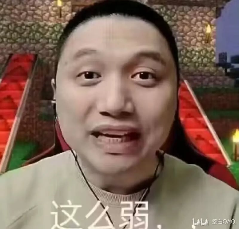 籽岷'这么弱'表情包 - Minecraft主播经典梗变体