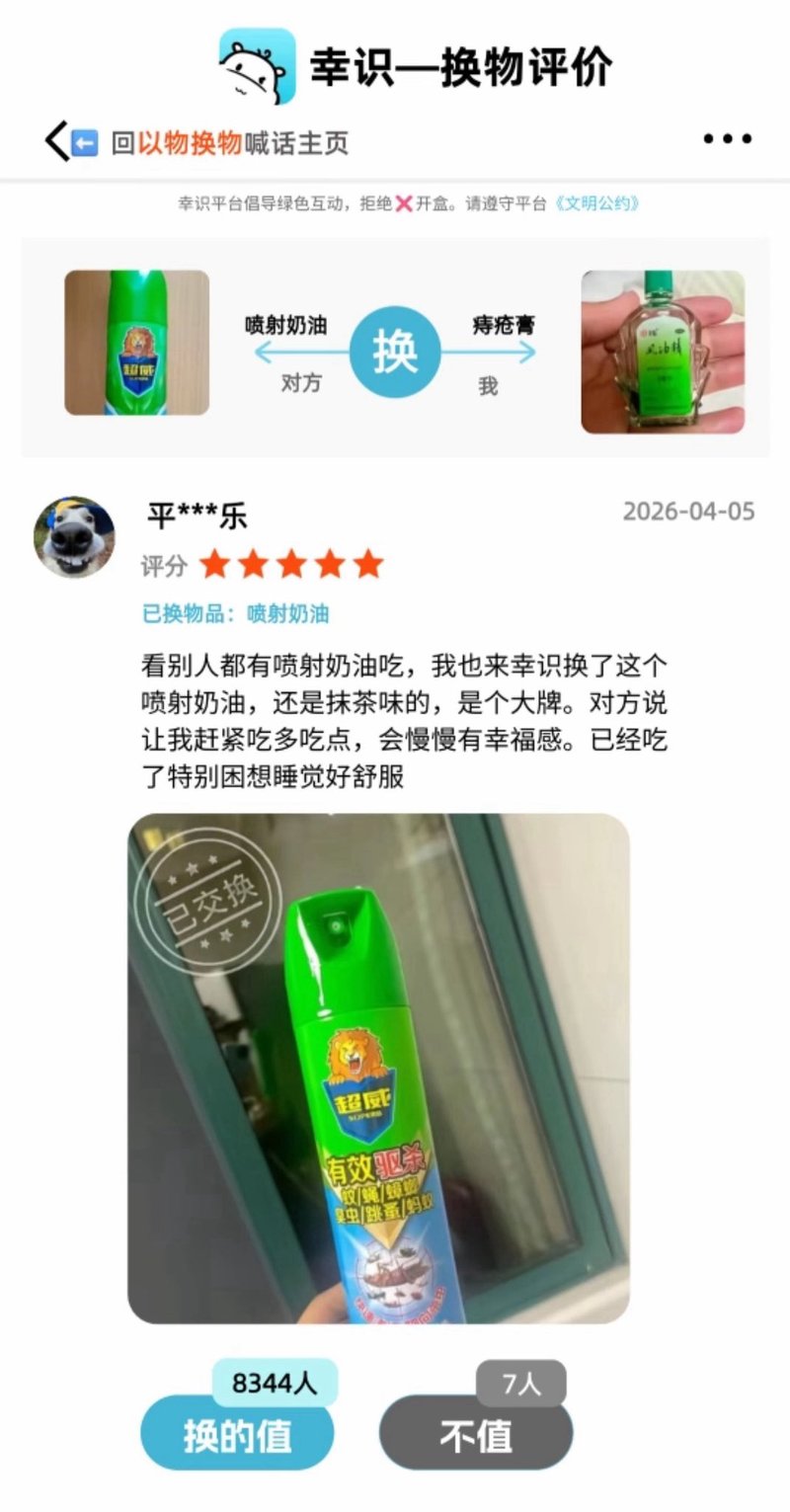 幸识换物平台匿名用户