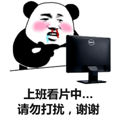 上班看片请勿打扰熊猫头表情包