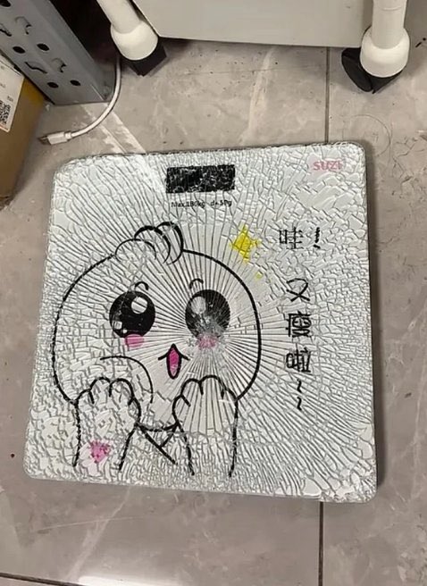 体重秤原创印刷图案