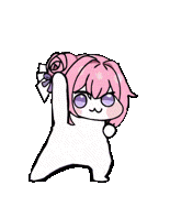 Doro（桃乐丝二创）举花动态表情包