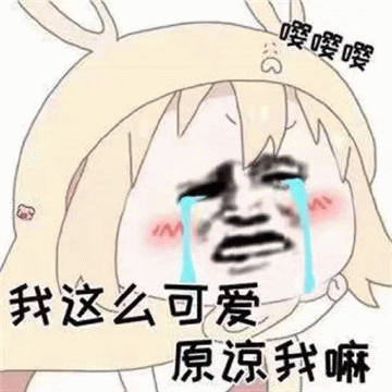 可爱女孩哭着求原谅表情包