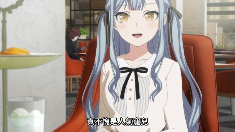 MyGO! 蓝发双马尾角色咖啡厅场景