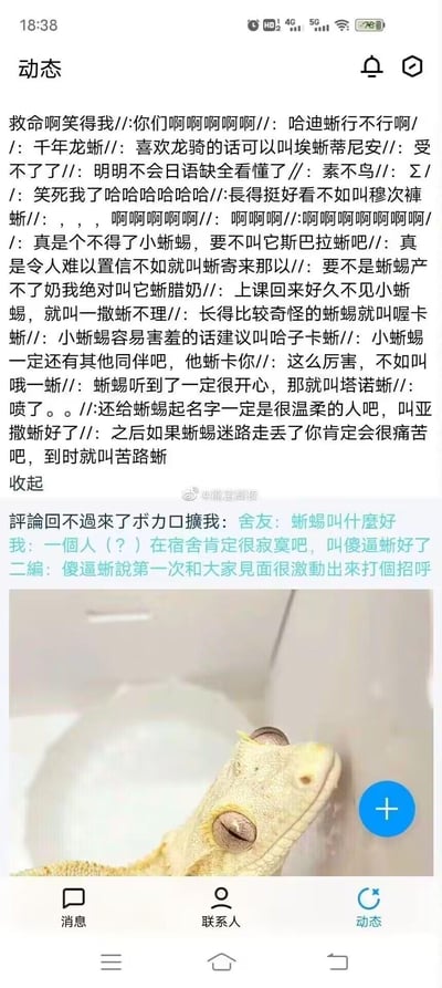 这是一张来自微博的截图内容，博主分享了和舍友给宿舍里的蜥蜴起名的趣事，先是调侃给独居的蜥蜴起名“傻逼蜥”，随后评论区网友大开脑洞，用各种谐音梗给蜥蜴创作了一堆搞笑名字，比如哈迪蜥、千年龙蜥、埃蜥蒂尼安、苦路蜥等。
所有名字都利用“蜥”字和其他字词的谐音玩梗，比如“亚撒蜥”对应日语温柔“亚撒西”、“苦路蜥”对应“苦路西”、“傻逼蜥”是直白搞笑的调侃，网友把游戏、动漫、日常梗都融入起名中，脑洞大开充满笑点。