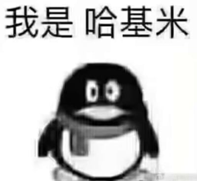 这是一张趣味梗图，画面主体是经过模糊化处理的QQ企鹅形象，上方配有文字“我是哈基米”。“哈基米”是网络热词，原本是日语“はちみつ”（蜂蜜）的空耳，后来被用来指代可爱的小动物，也常被人们用来卖萌自称。将熟悉的QQ企鹅IP与该热词结合，让原本正式的软件形象变得呆萌搞笑，适合在聊天中用来卖萌、活跃气氛。
